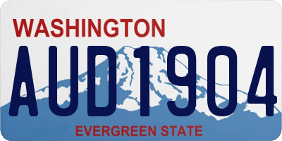 WA license plate AUD1904