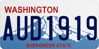 WA license plate AUD1919