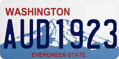 WA license plate AUD1923