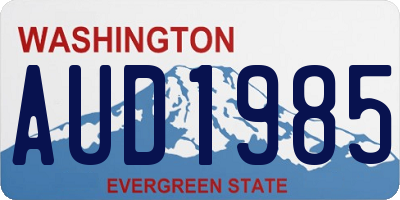 WA license plate AUD1985