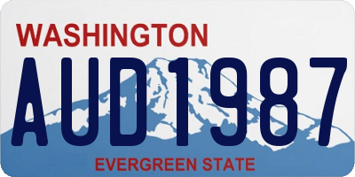 WA license plate AUD1987