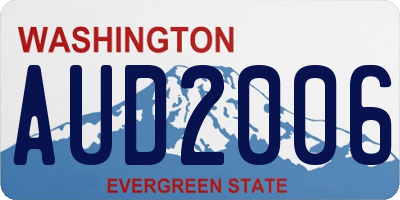 WA license plate AUD2006