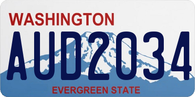 WA license plate AUD2034