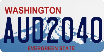 WA license plate AUD2040