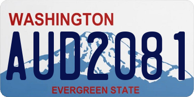 WA license plate AUD2081