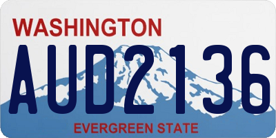 WA license plate AUD2136