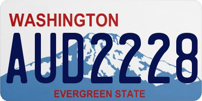 WA license plate AUD2228