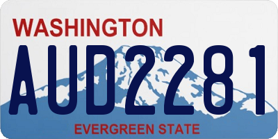 WA license plate AUD2281