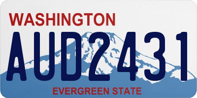 WA license plate AUD2431