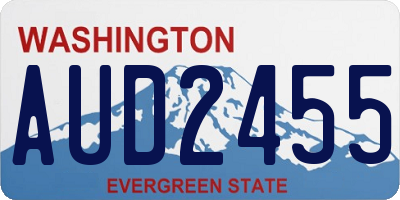 WA license plate AUD2455