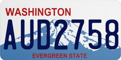 WA license plate AUD2758