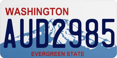 WA license plate AUD2985