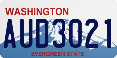 WA license plate AUD3021