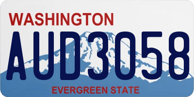 WA license plate AUD3058