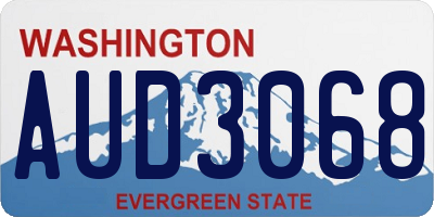 WA license plate AUD3068