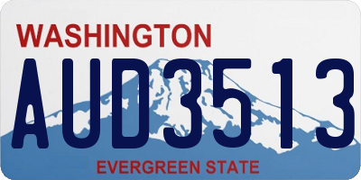 WA license plate AUD3513