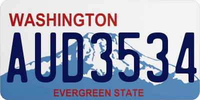 WA license plate AUD3534