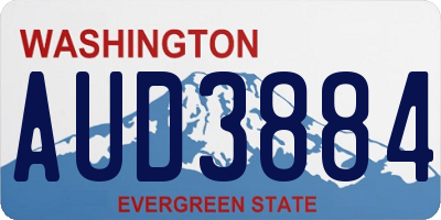 WA license plate AUD3884