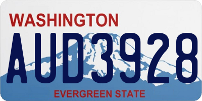 WA license plate AUD3928