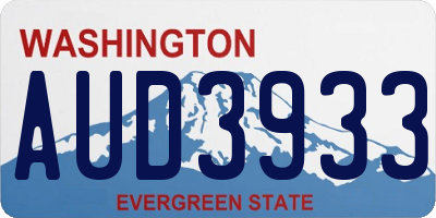 WA license plate AUD3933