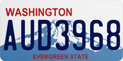 WA license plate AUD3968