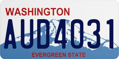 WA license plate AUD4031