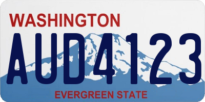 WA license plate AUD4123