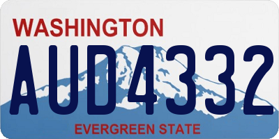 WA license plate AUD4332