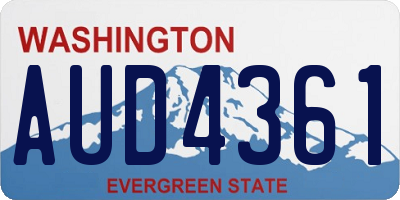WA license plate AUD4361
