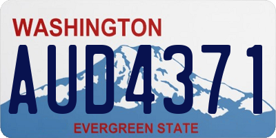 WA license plate AUD4371
