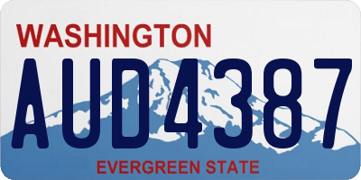 WA license plate AUD4387