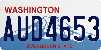 WA license plate AUD4653