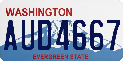 WA license plate AUD4667