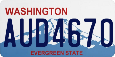 WA license plate AUD4670