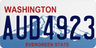 WA license plate AUD4923