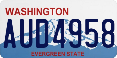 WA license plate AUD4958