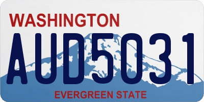 WA license plate AUD5031