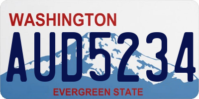 WA license plate AUD5234