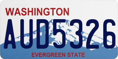 WA license plate AUD5326