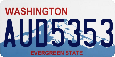 WA license plate AUD5353