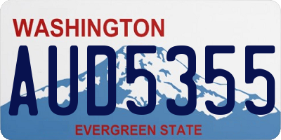 WA license plate AUD5355