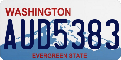 WA license plate AUD5383