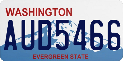 WA license plate AUD5466