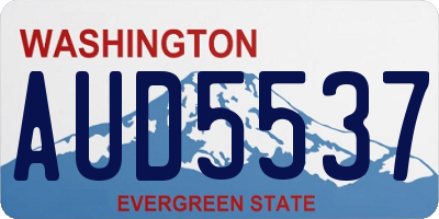 WA license plate AUD5537