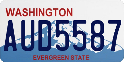 WA license plate AUD5587