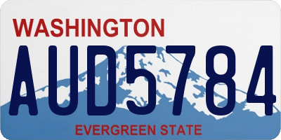 WA license plate AUD5784