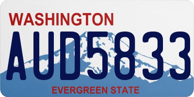 WA license plate AUD5833
