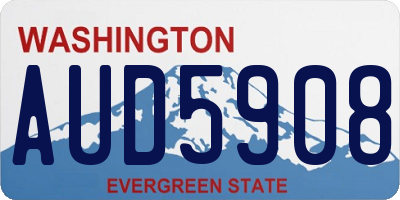 WA license plate AUD5908