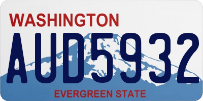 WA license plate AUD5932