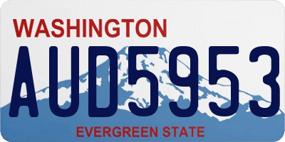 WA license plate AUD5953